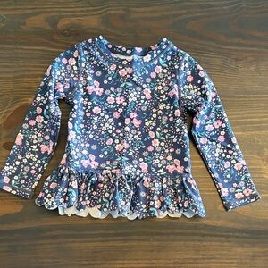 Ruffle Butts long sleeve rash guard. 4T.